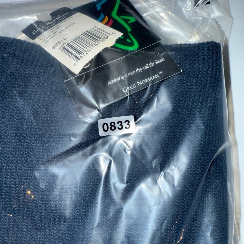 Greg Norman Collection Sweater V Neck Vest‎ Golf Mens Large Navy Blue NWT $69